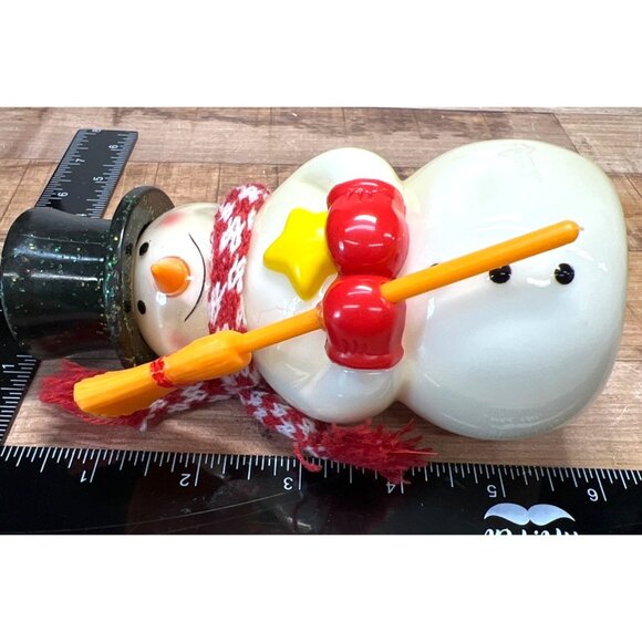 VINTAGE CHRISTMAS SNOWMAN knit scarf Plastic BODY LOTION - Picture 4 of 5